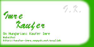 imre kaufer business card